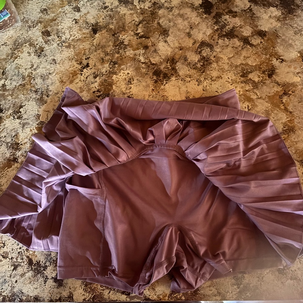 Purple Pleated Skort